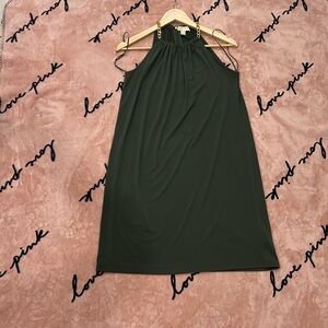 Michael Kors Halter Chain Olive Green Dress Size S